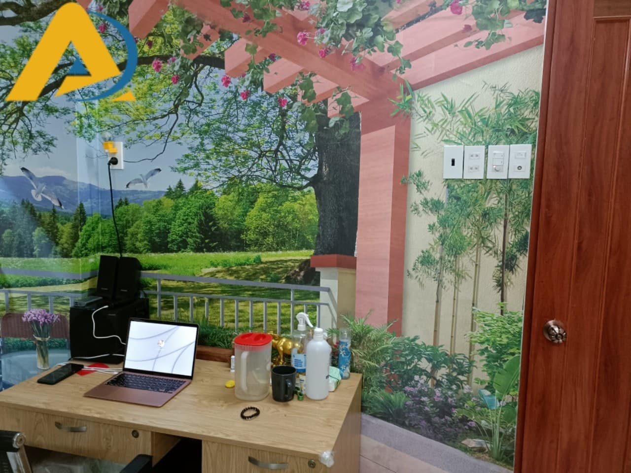 Tranh dán tường phong cảnh cho phòng làm việc