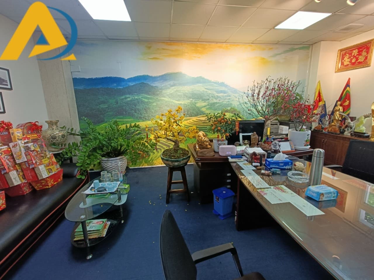 Tranh dán tường văn phòng cho sếp