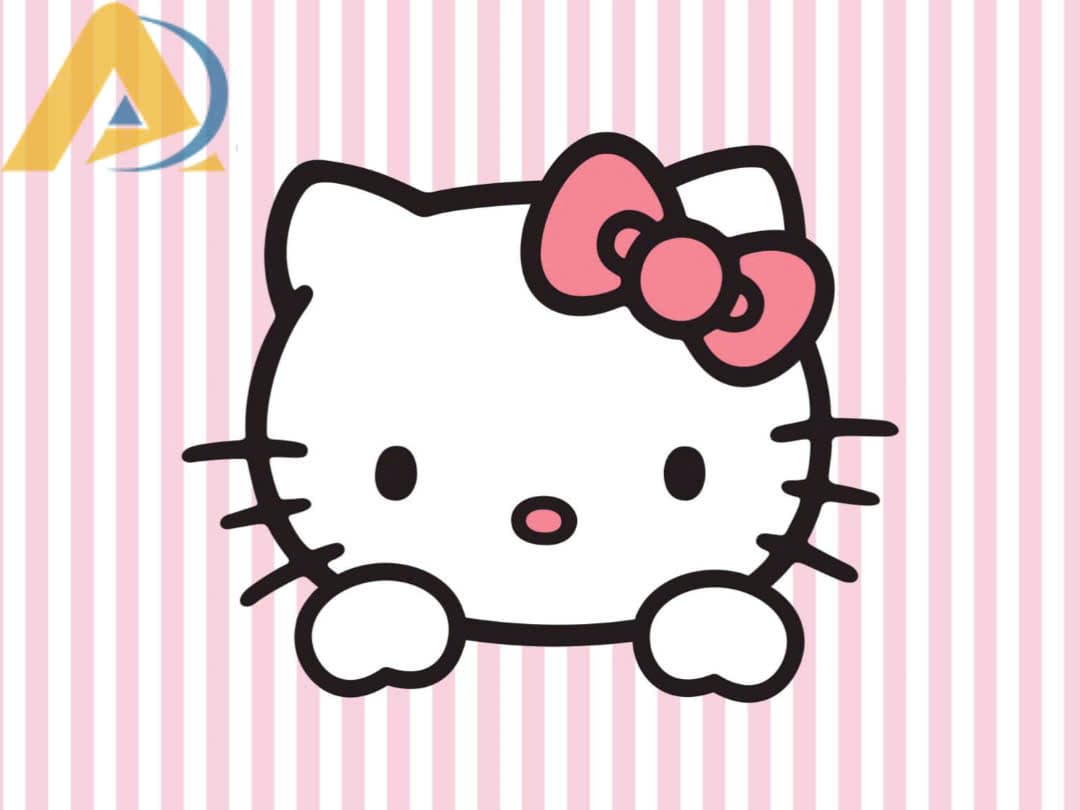 Tranh dán tường đầu hello kitty