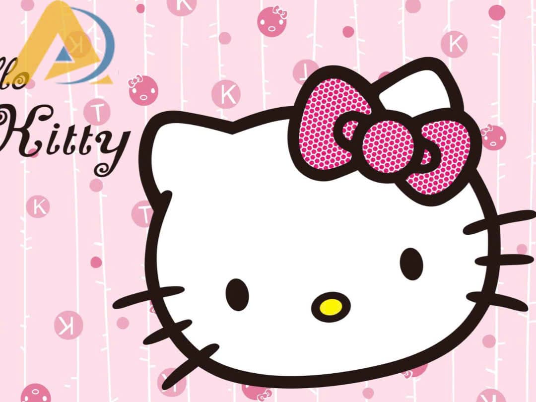 Tranh dán tường hello kitty chữ cái