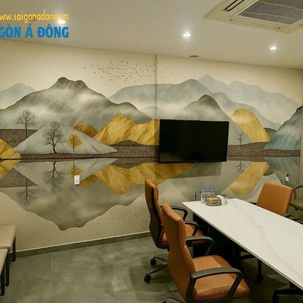 Tranh dán tường phong thuỷ văn phòng