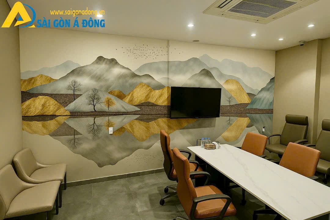Tranh dán tường phong cảnh phong thuỷ 